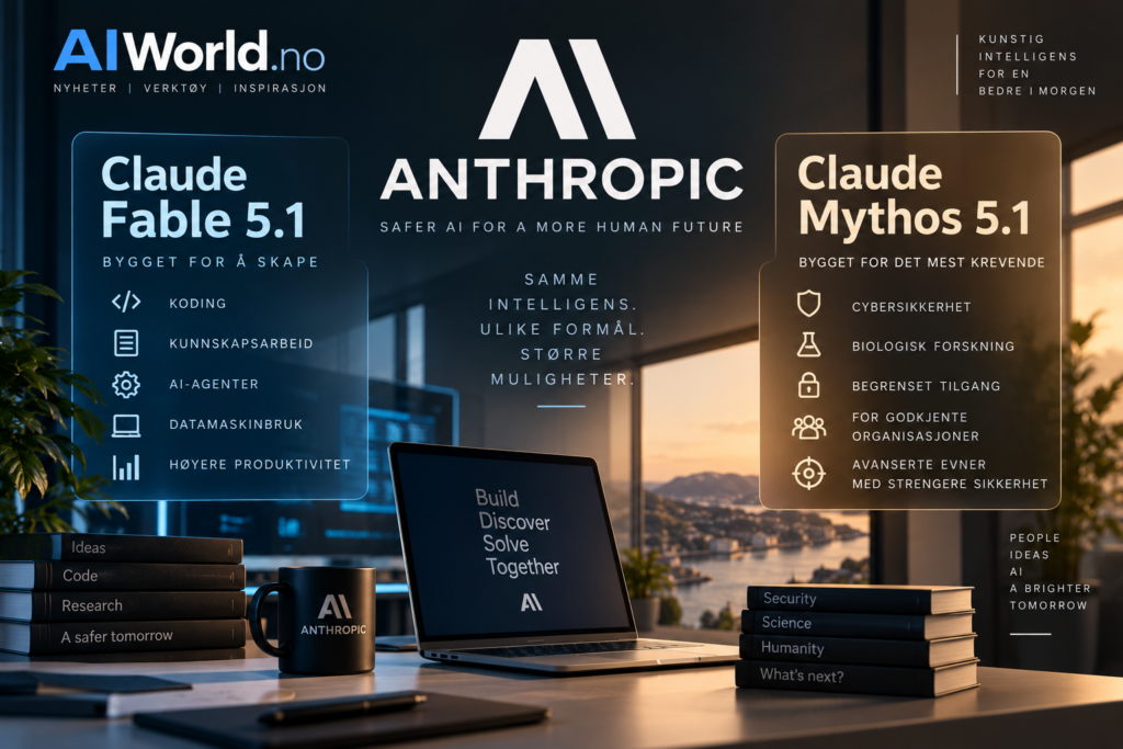 Anthropic lanserer Claude Fable 5.1 og Mythos 5.1 – kraftigere AI-agenter med strengere sikkerhet