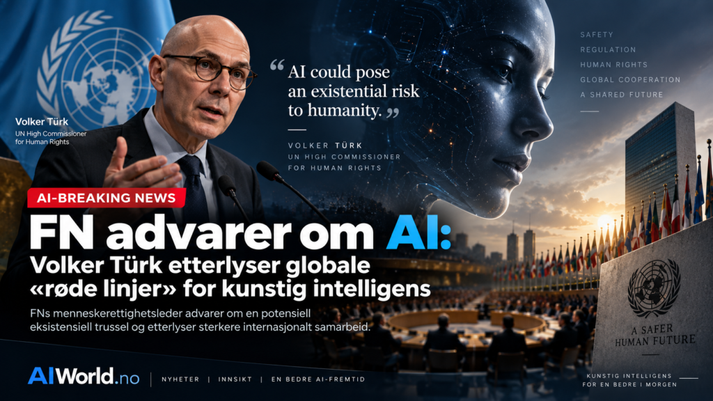 FN advarer om AI: Volker Türk etterlyser globale «røde linjer» for kunstig intelligens