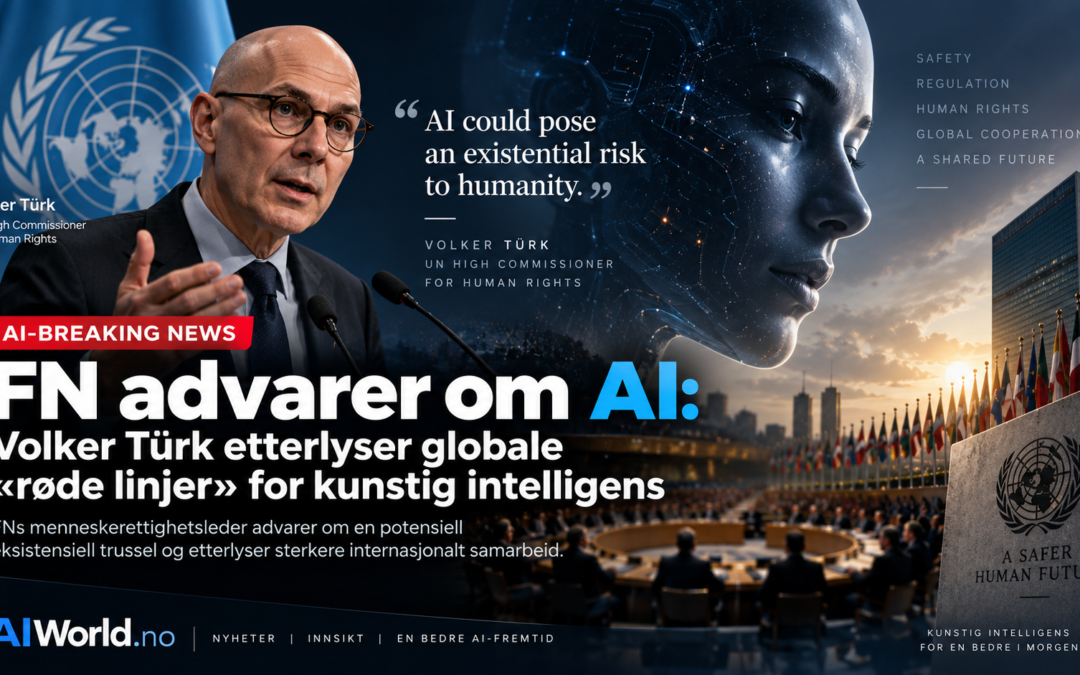 FN advarer om AI-risiko og Volker Türk etterlyser globale regler